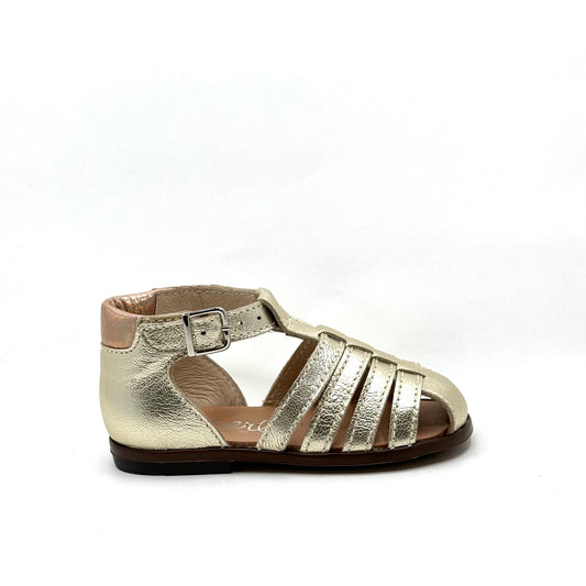 Beberlis Metallic Gold Fisherman Sandal