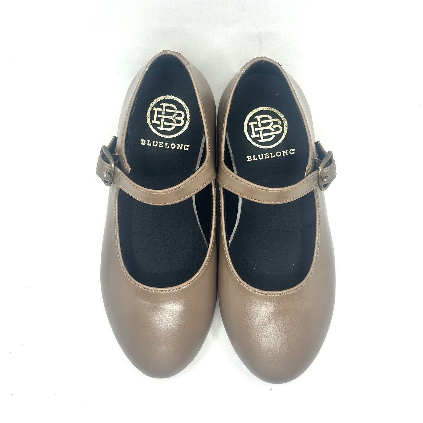 Blublonc Dusty Taupe Leather Mary Jane