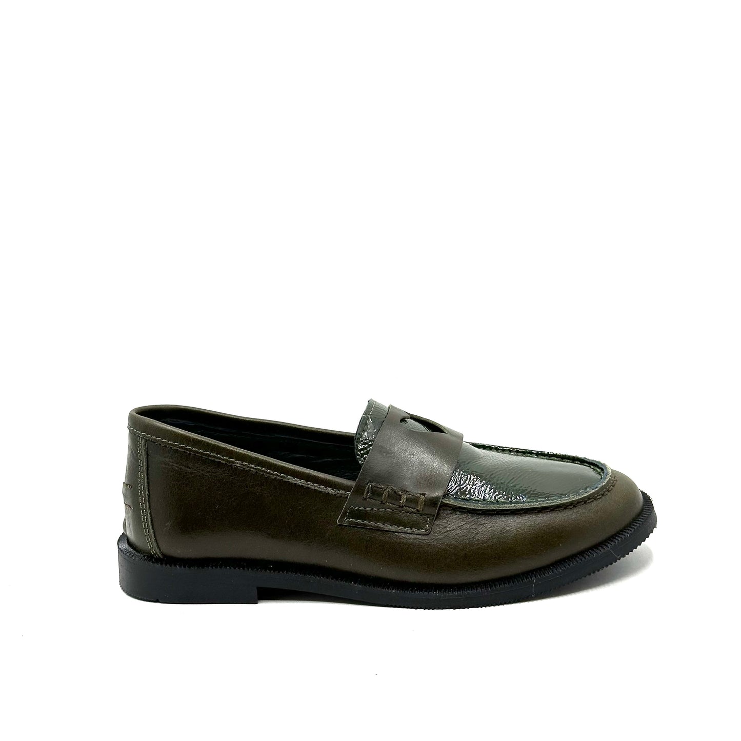 LMDI Patent Green Heart Chunky Loafer