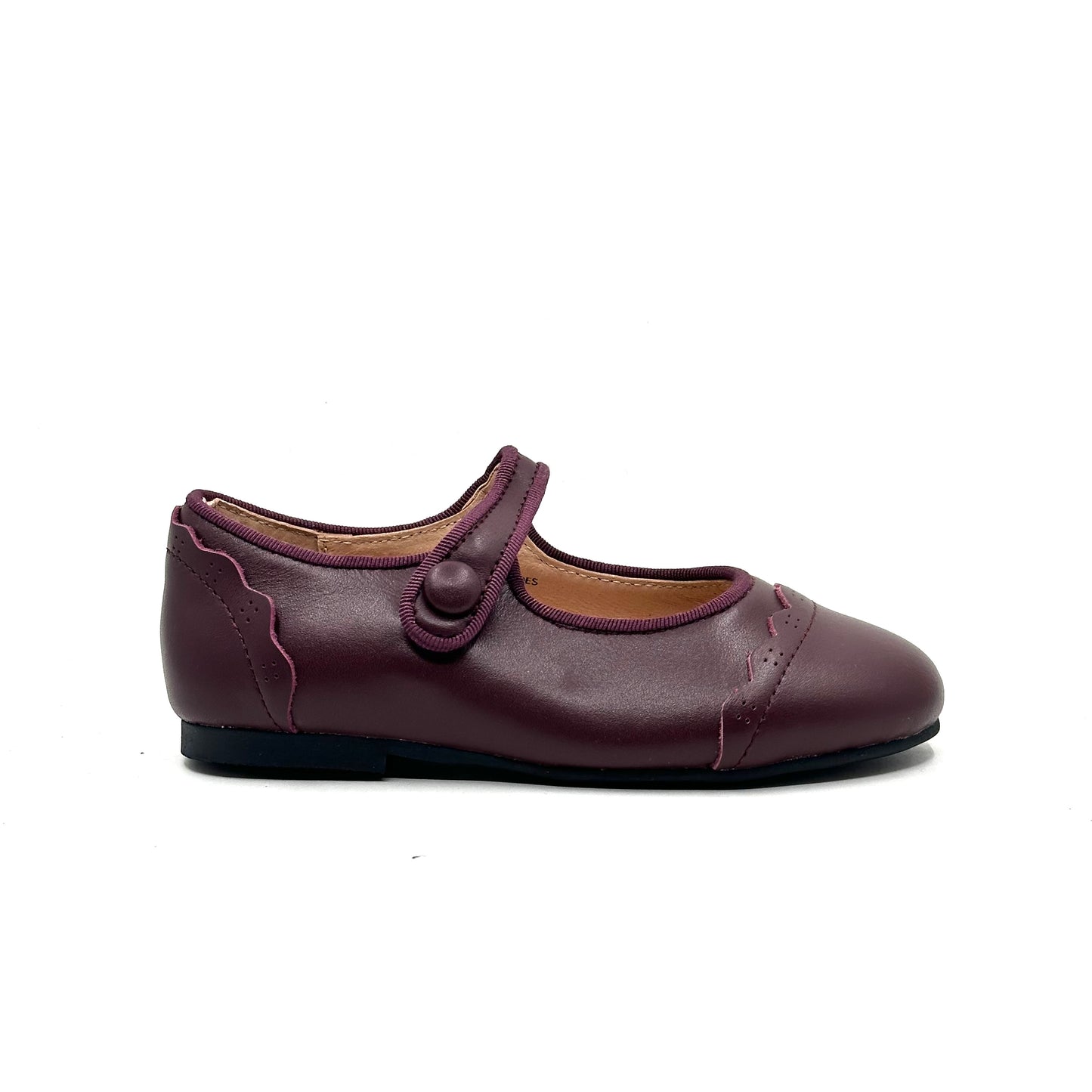 Perroquet Plum Leather Mary Jane