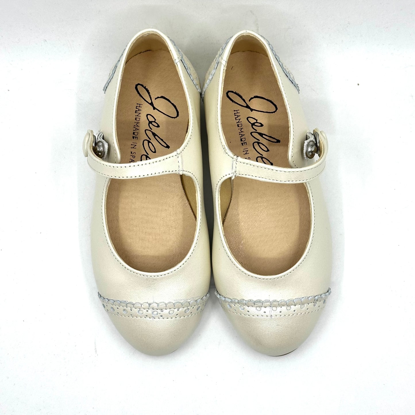 Jolee Cream Scalloped Mary Jane