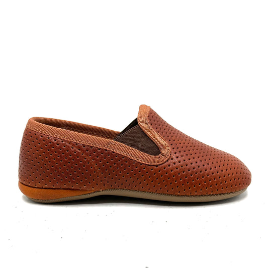 Pepe Chestnut Perforated Slip-On Loafer