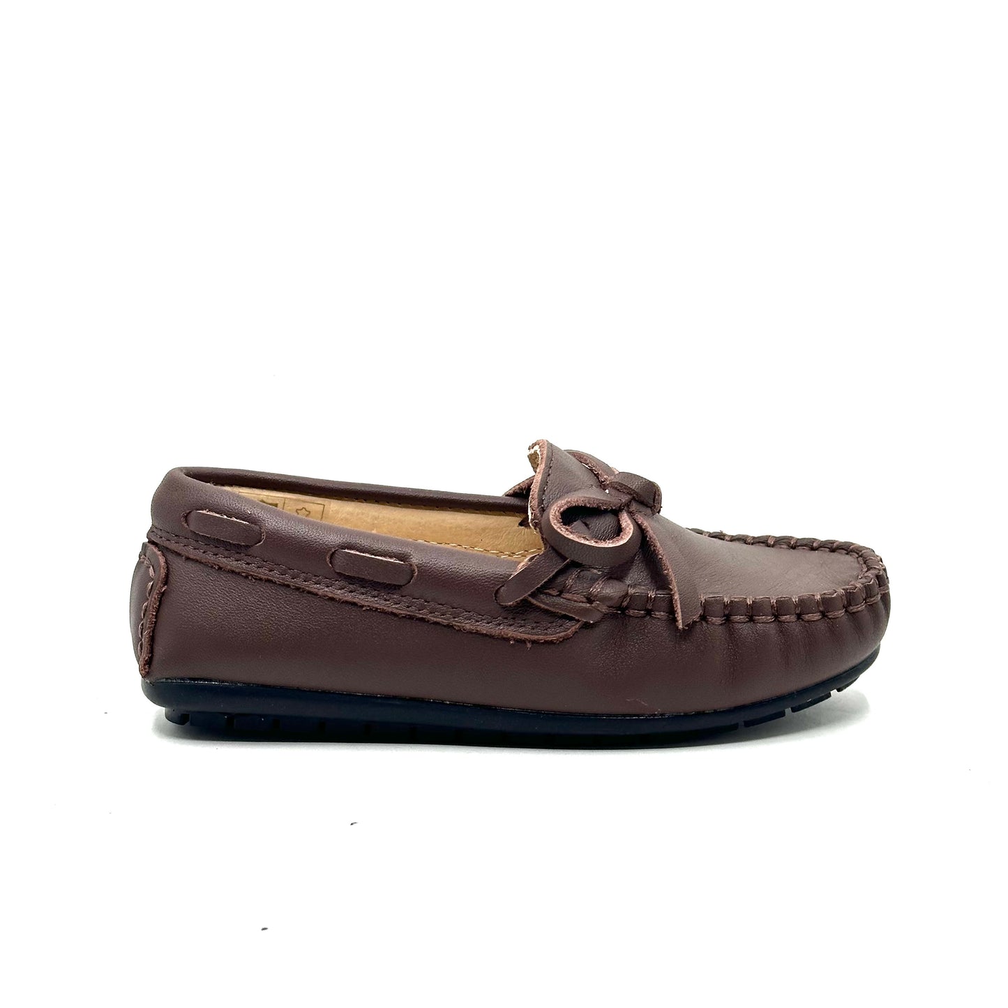 Perroquet Brown Leather Bow Loafer