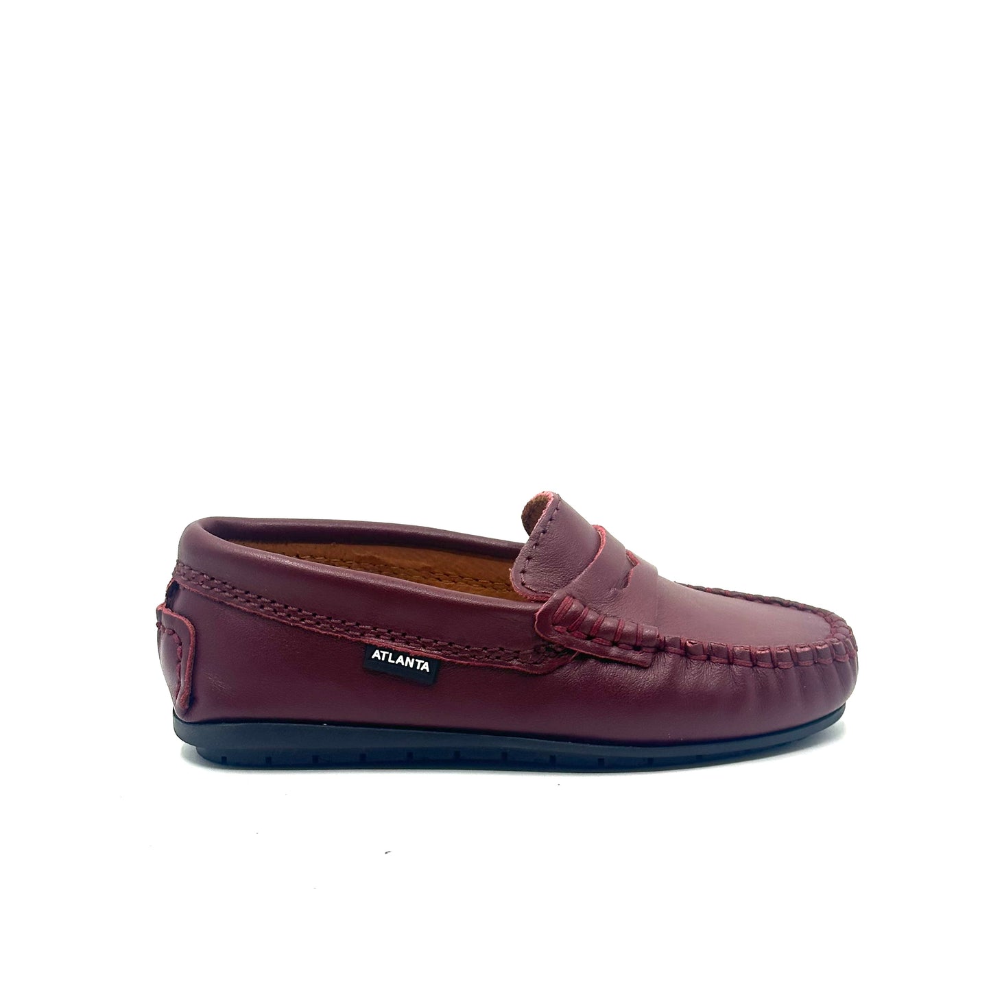 Atlanta Mocassin Smooth Burgundy Penny Loafer