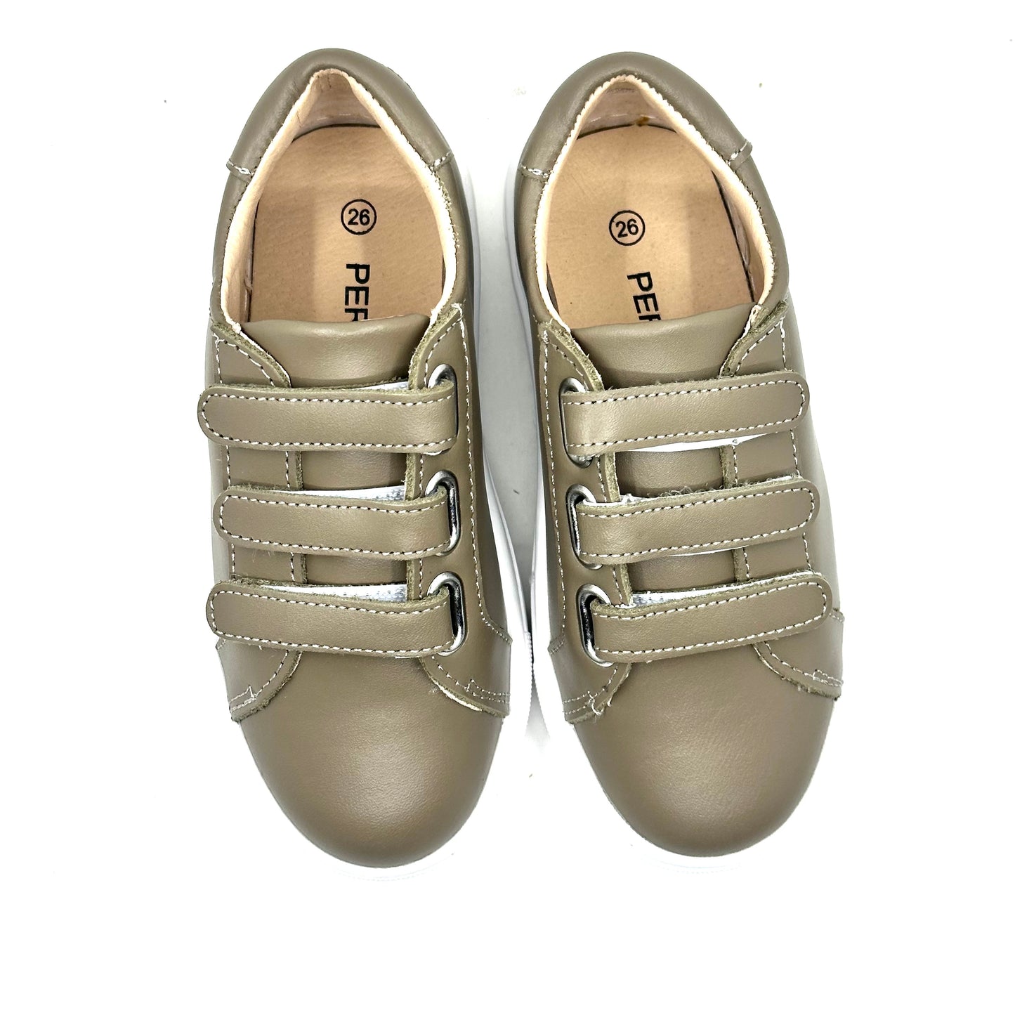 Perroquet Taupe Triple Velcro Sneaker