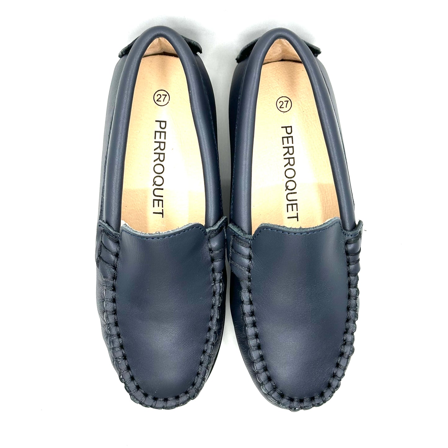 Perroquet Navy Leather Loafer