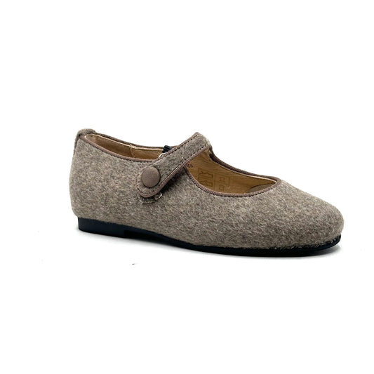 Perroquet Taupe Wool Mary Jane