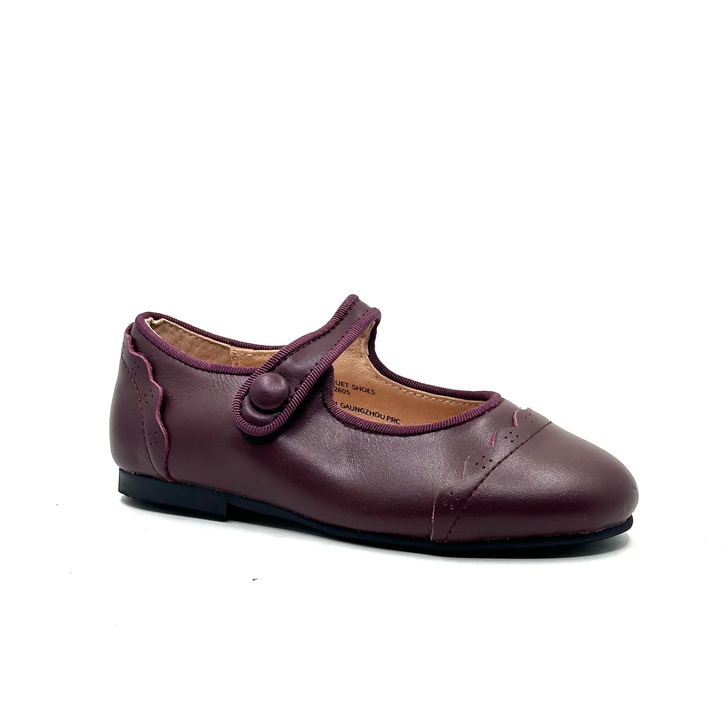 Perroquet Plum Leather Mary Jane