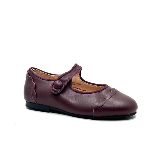 Perroquet Plum Leather Mary Jane