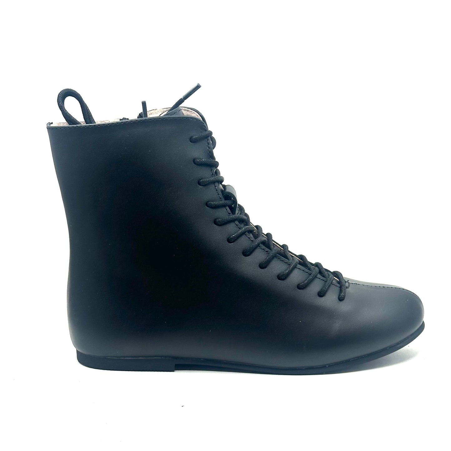 Perroquet Black Teen Leather Laced Boot