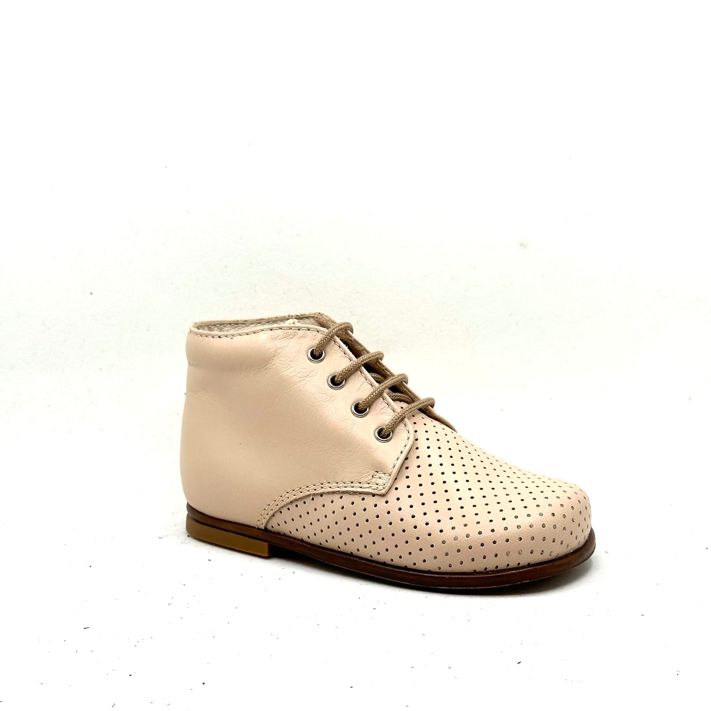 Beberlis Perforated Stone Pink First Walker