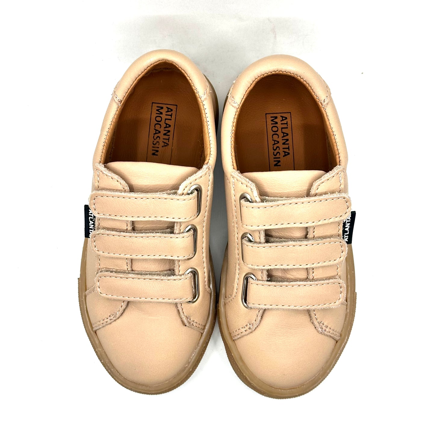 Atlanta Mocassin Beige Triple Velcro Sneaker