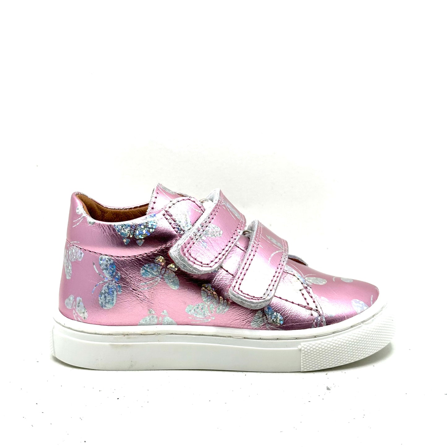 Atlanta Mocassin Metallic Rose Velcro Sneaker