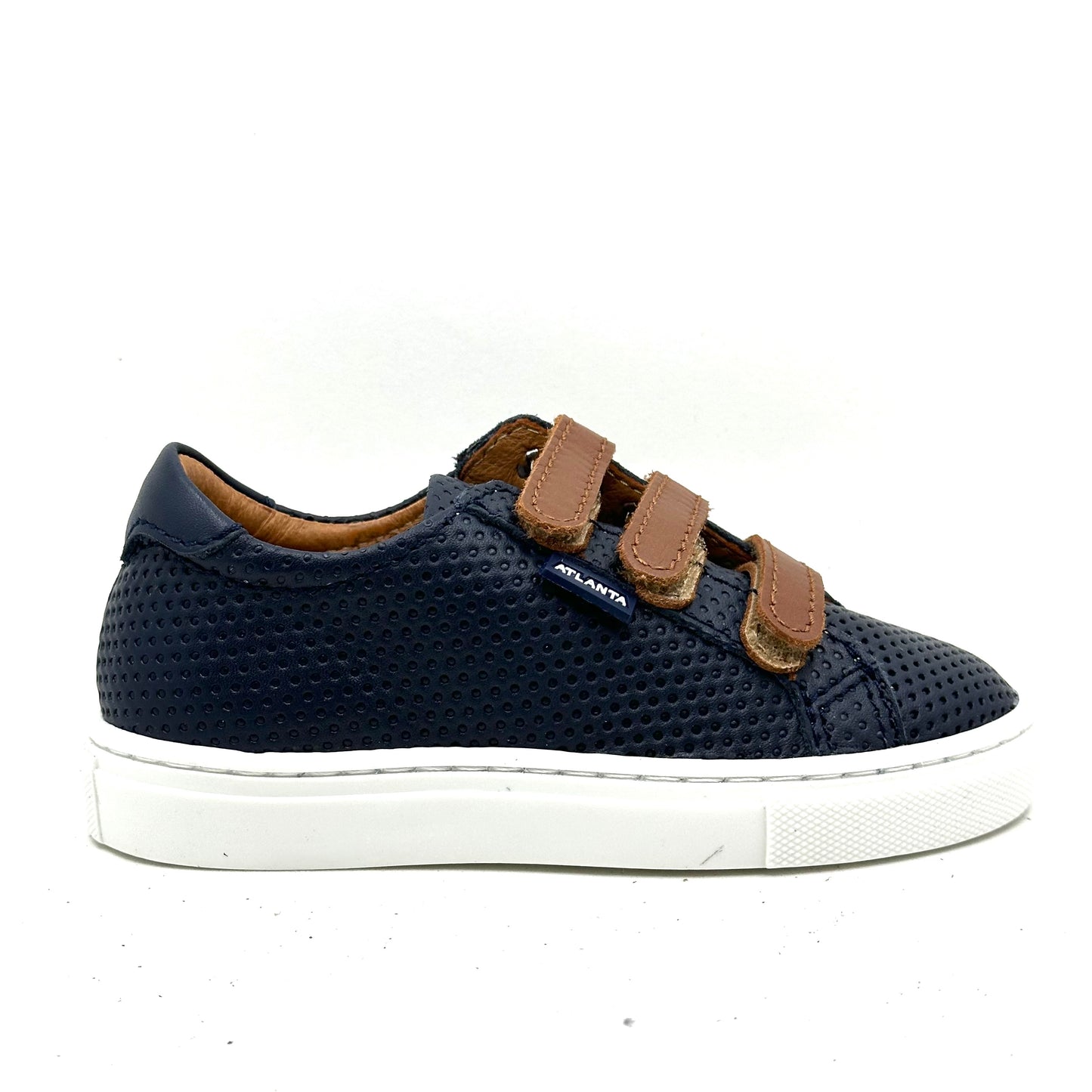 Atlanta Mocassin Navy Trio Velcro Sneaker