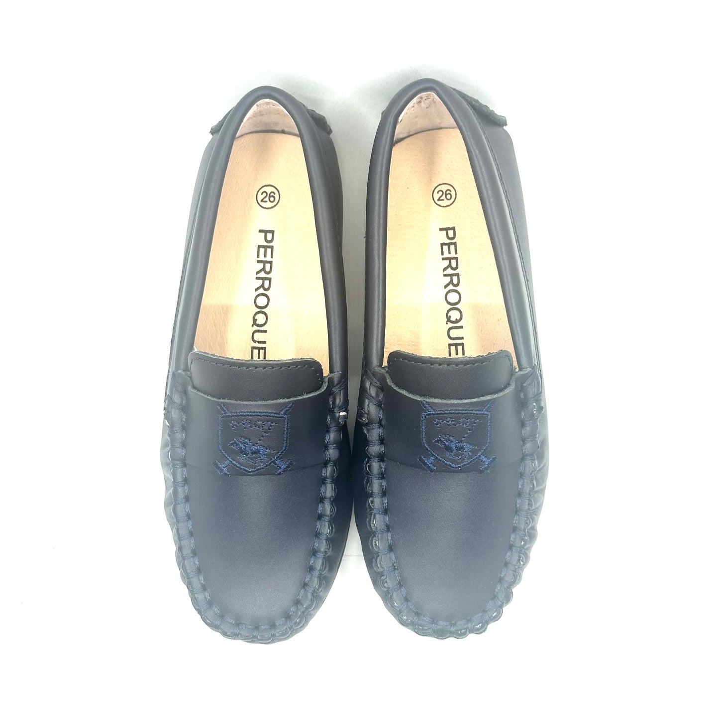 Perroquet Navy Crest Penny Loafer