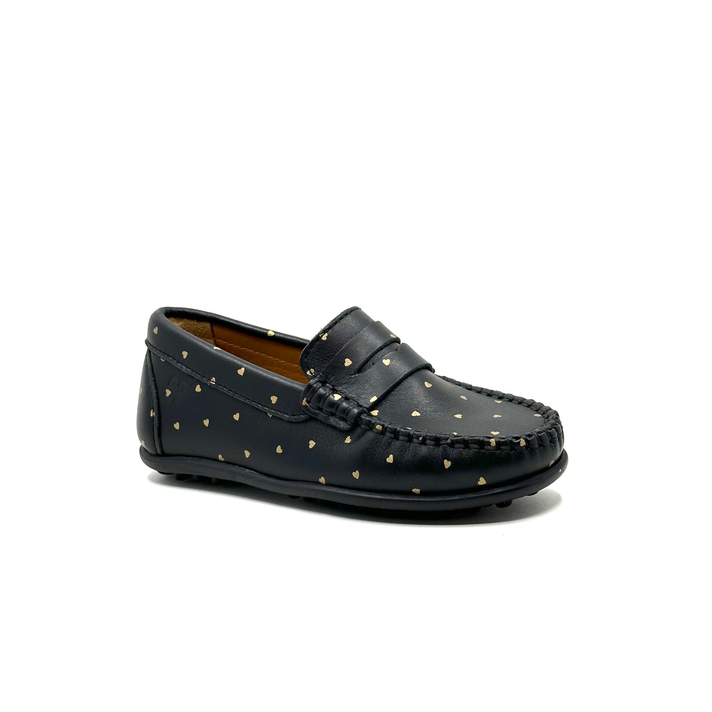 Porte Black Gold Hearted Loafer