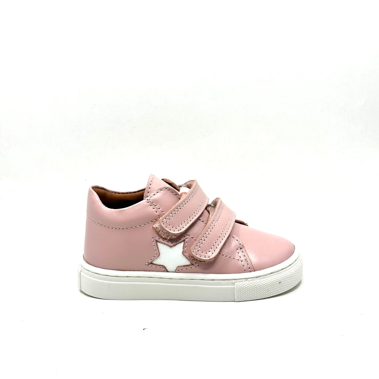 Atlanta Mocassin Pink Star Velcro Sneaker