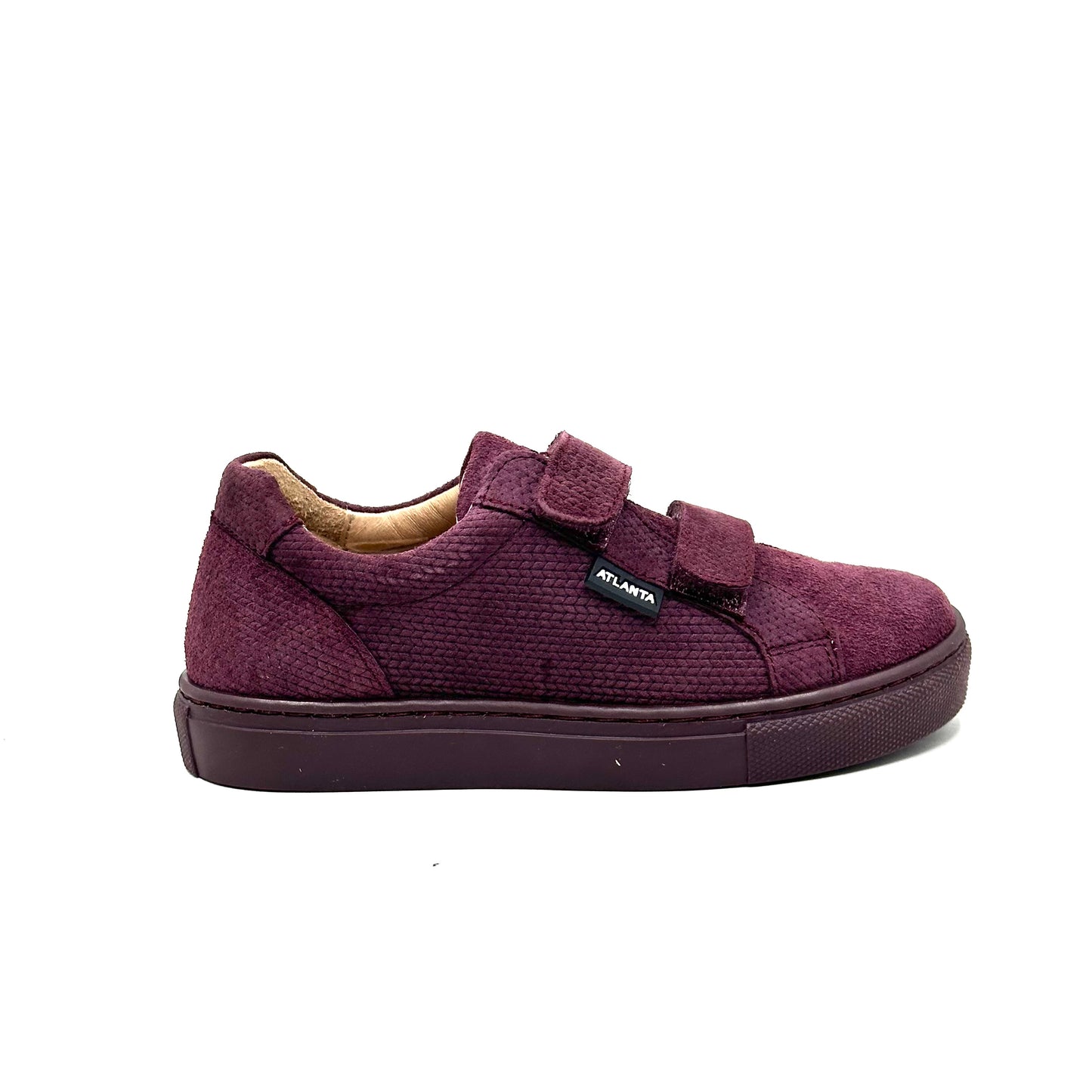 Atlanta Mocassin Burgundy Pique Velcro Sneaker