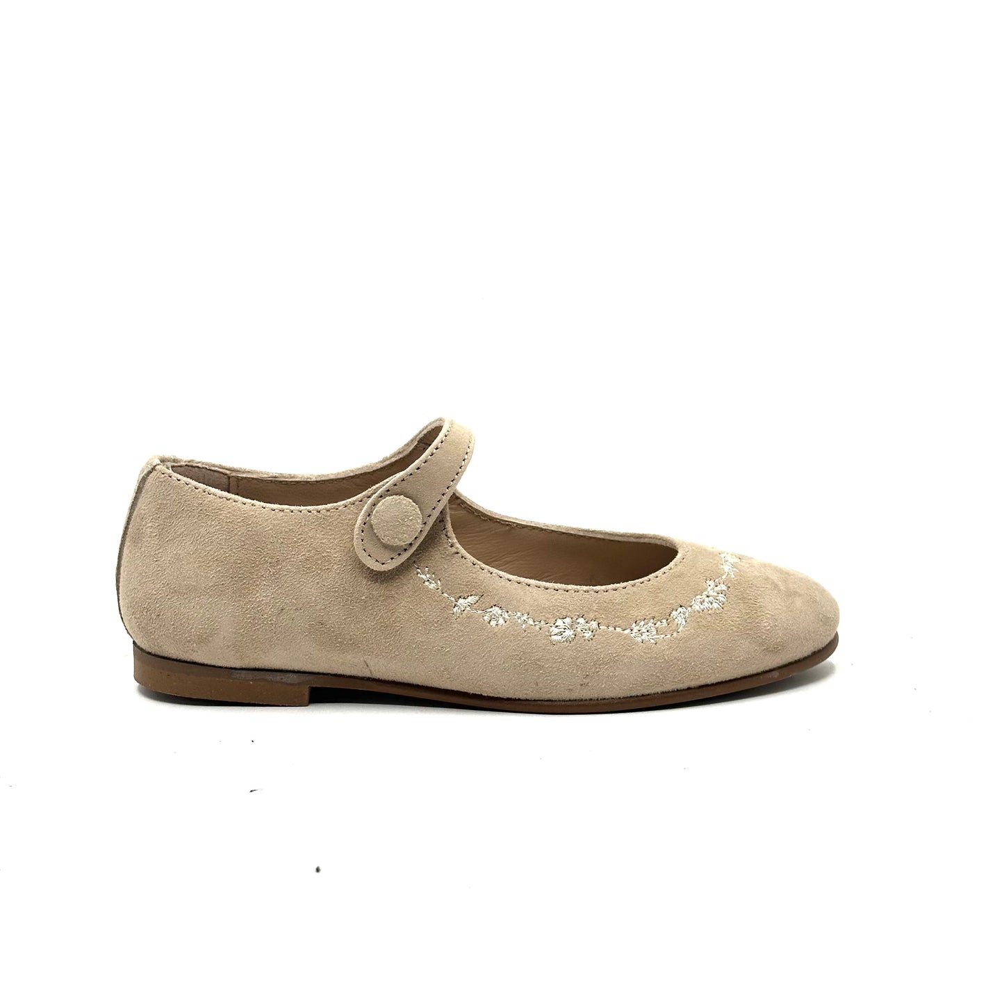 Lauve Suede Taupe Mary Jane