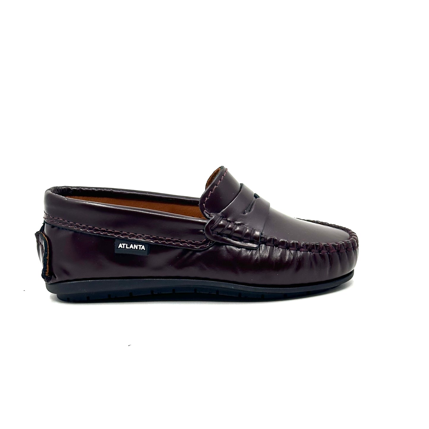 Atlanta Mocassin Burgundy Dark Glace Penny Loafer