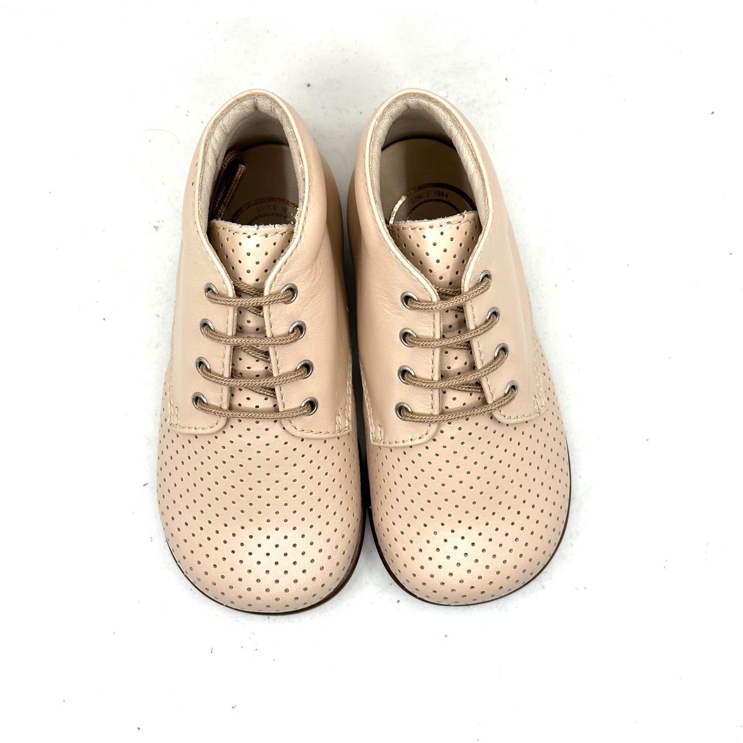 Beberlis Perforated Stone Pink First Walker