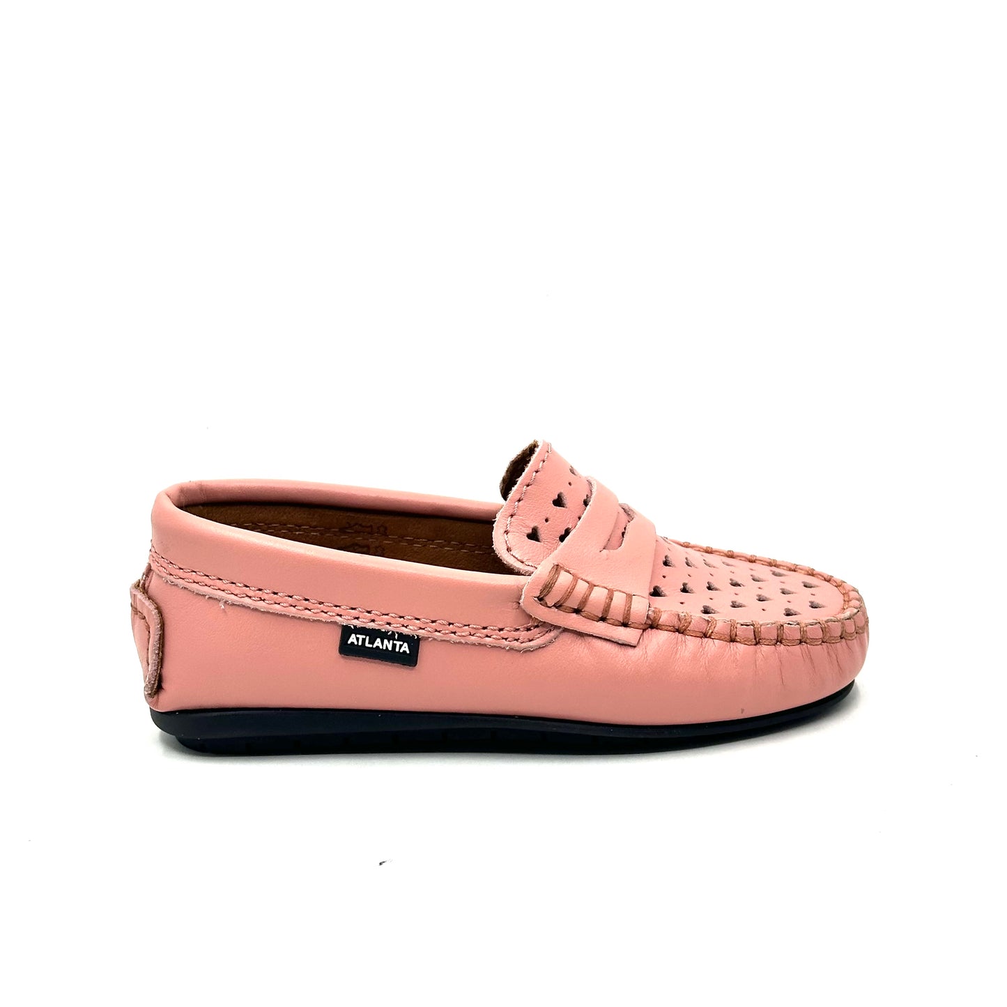 Atlanta Mocassin Perforated Salmon Loafer