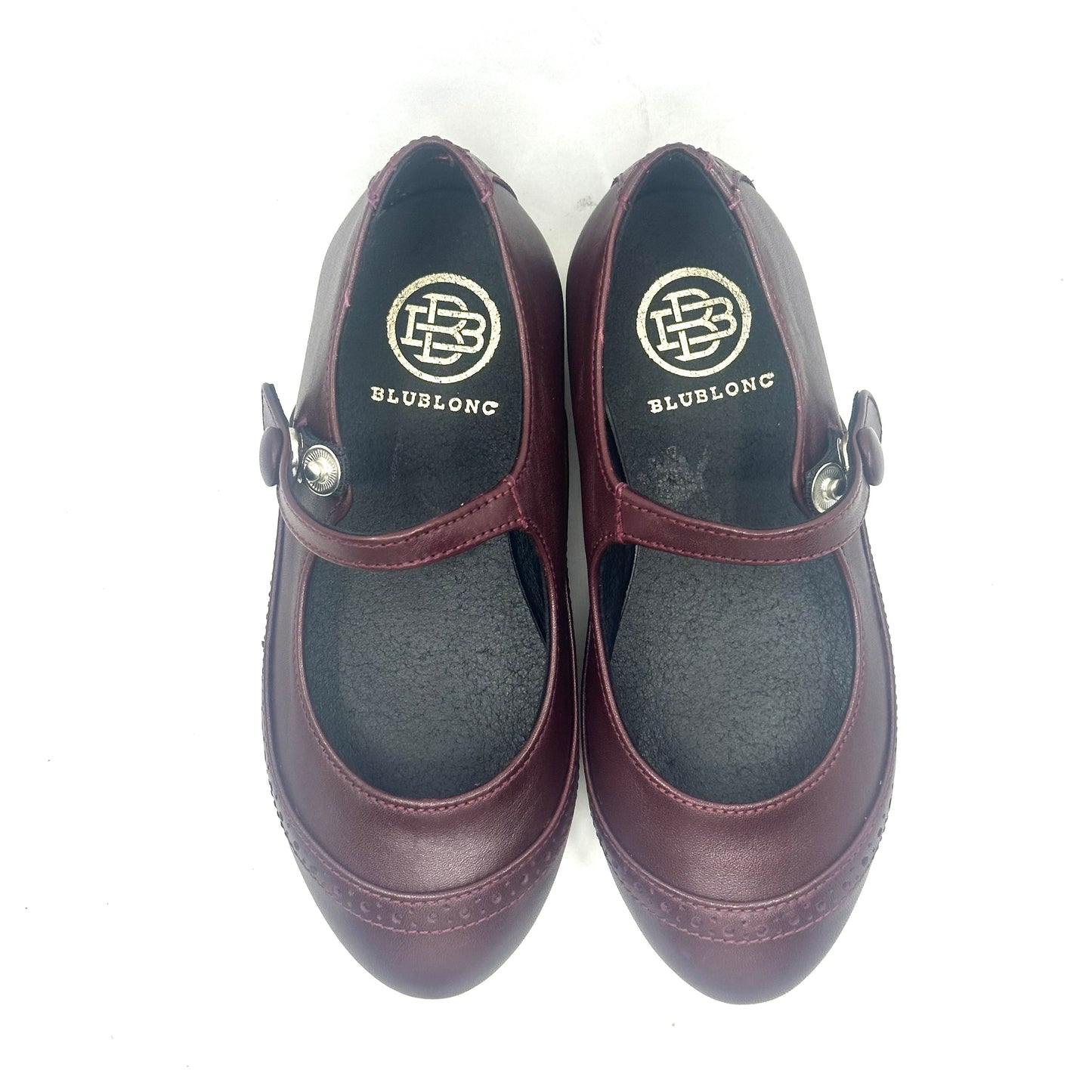 Blublonc Burgundy Leather Mary Jane
