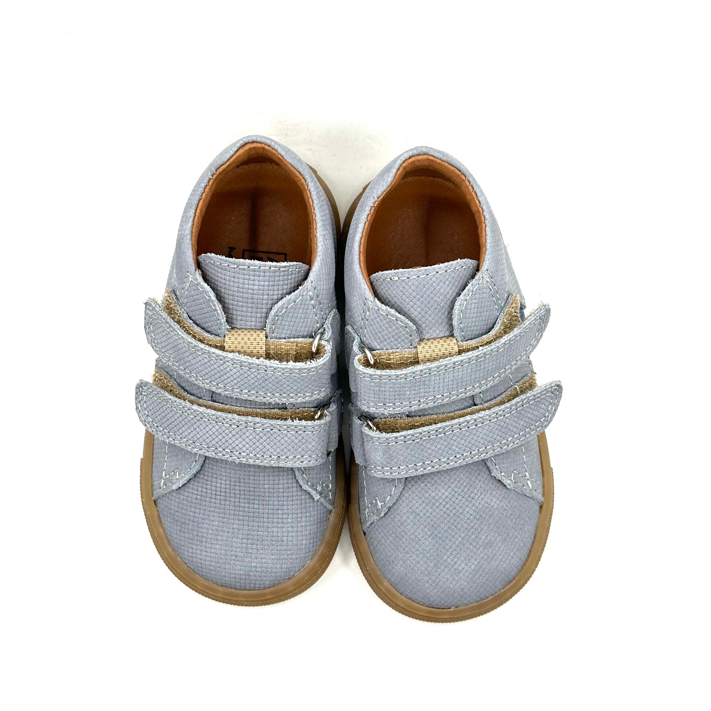 Atlanta Mocassin Stone Velluto Nubuk and Jeans Velcro Sneaker