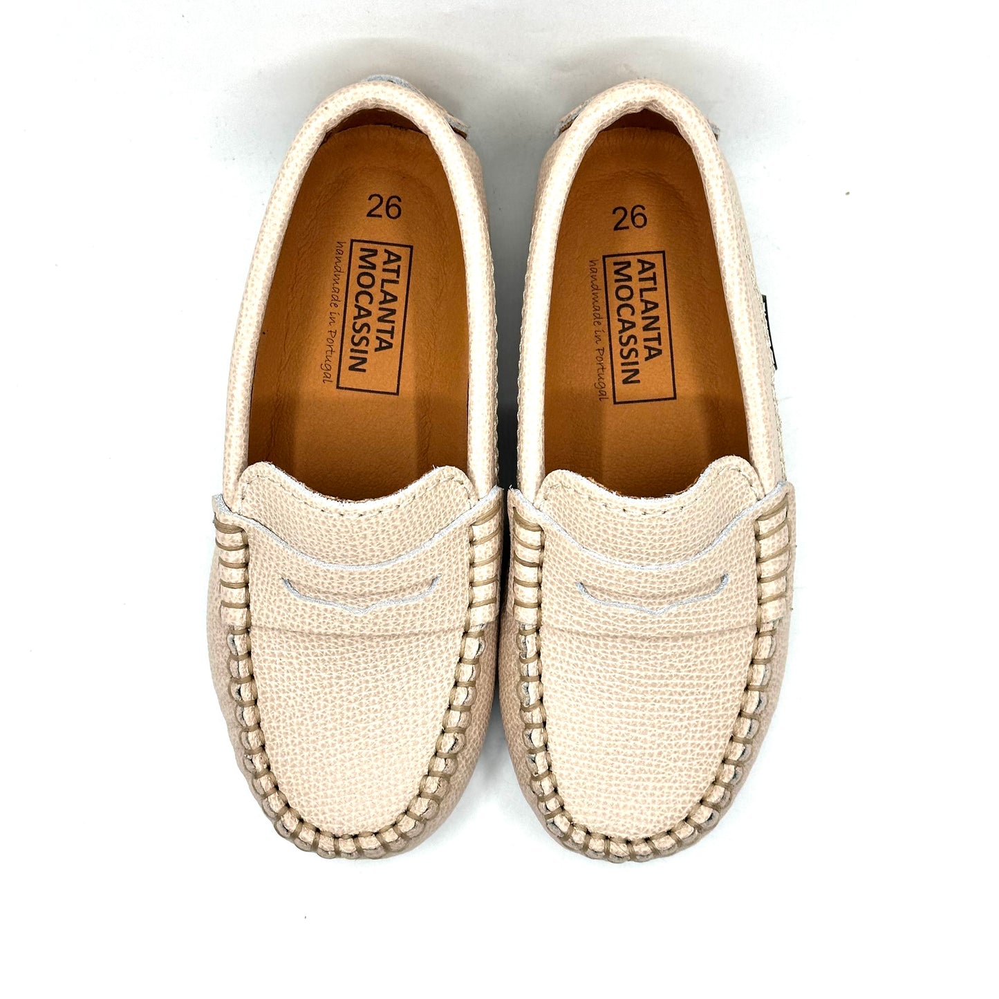Atlanta Mocassin Natural Little Grainy Loafer