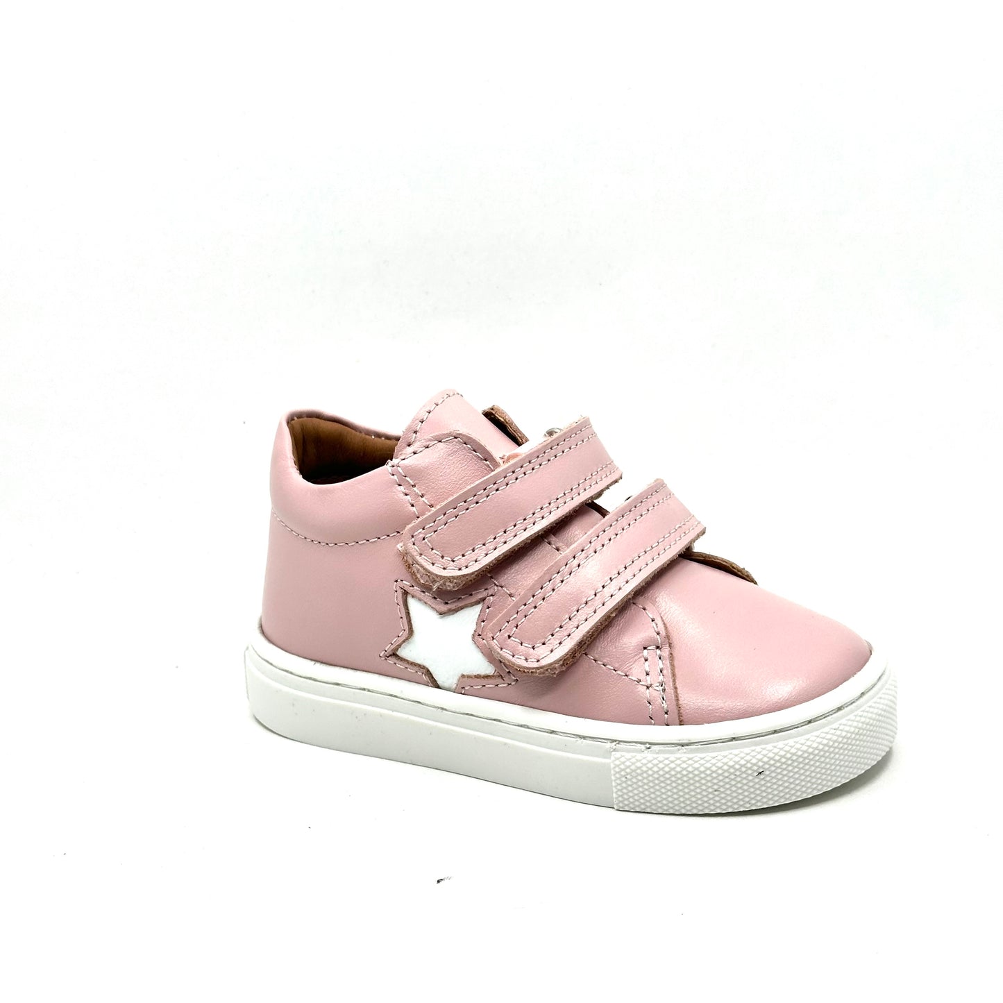 Atlanta Mocassin Pink Star Velcro Sneaker