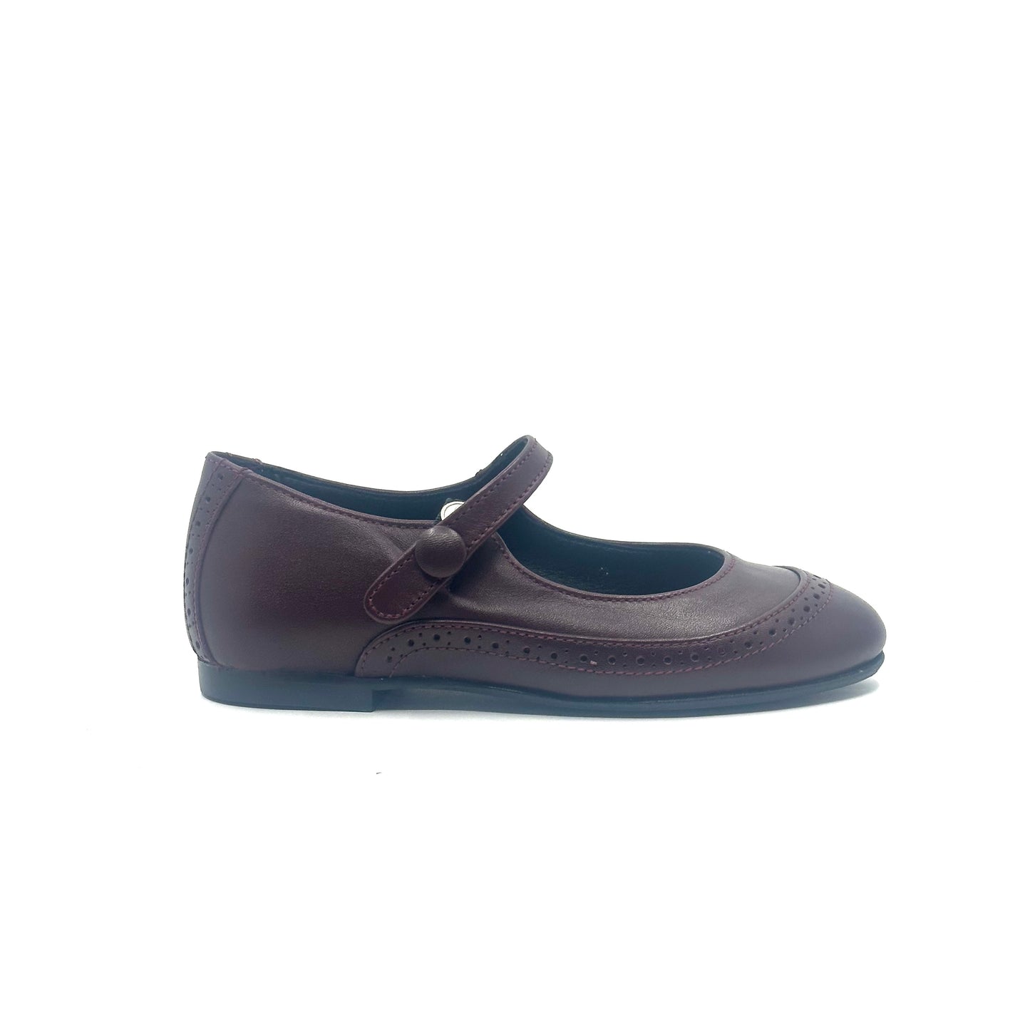 Blublonc Burgundy Leather Mary Jane