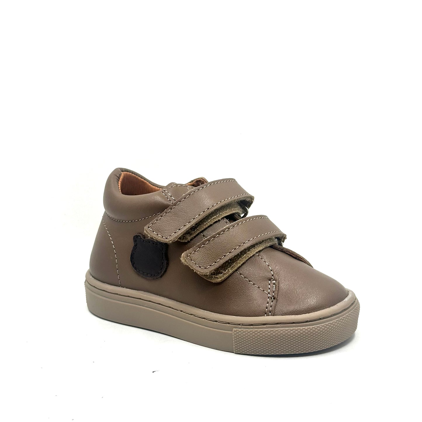 Atlanta Mocassin Taupe Bear Velcro Sneaker