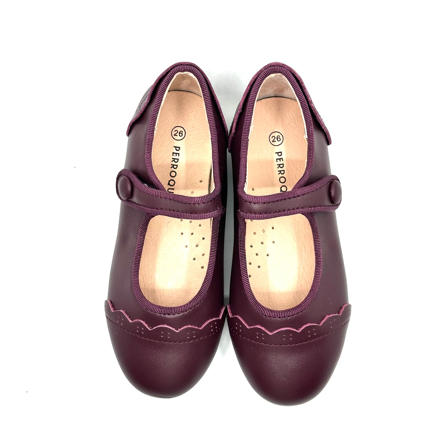 Perroquet Plum Leather Mary Jane