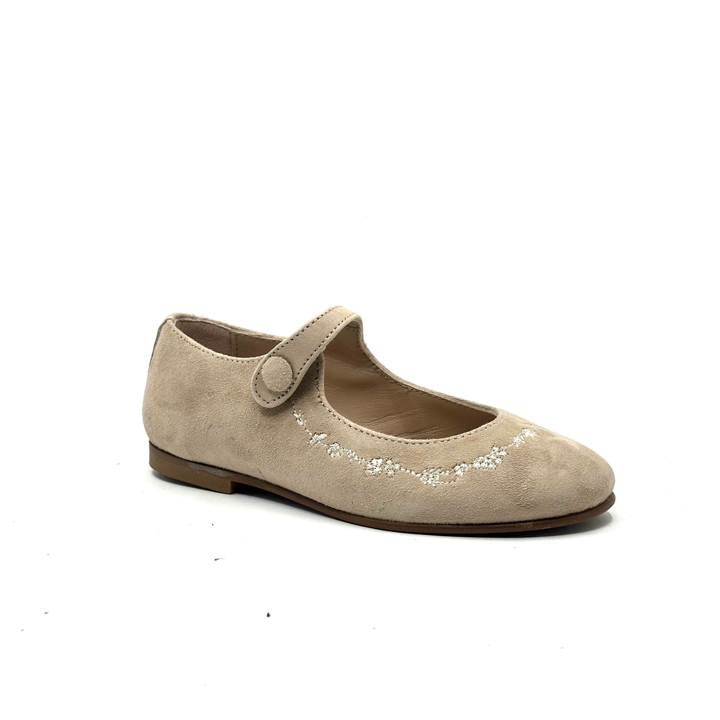 Lauve Suede Taupe Mary Jane