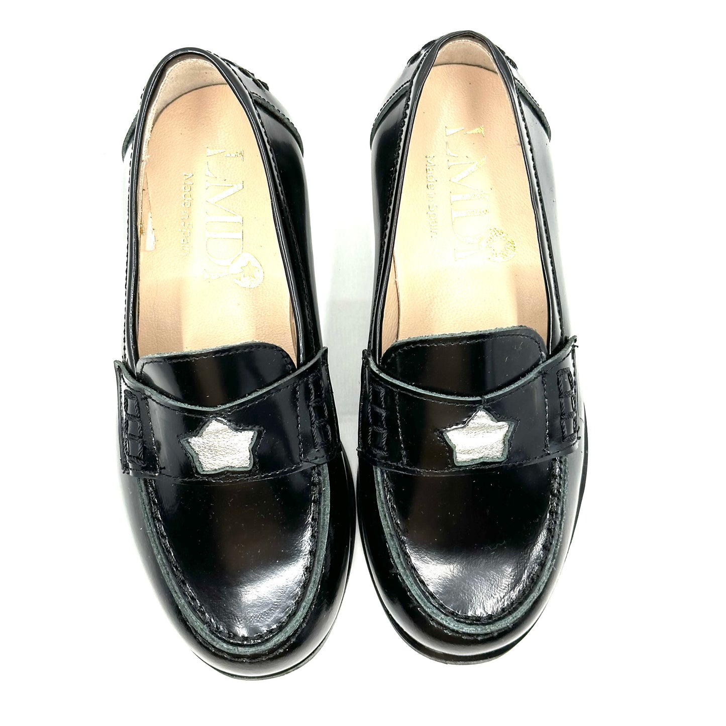 LMDI Black Silver Star Chunky Loafer