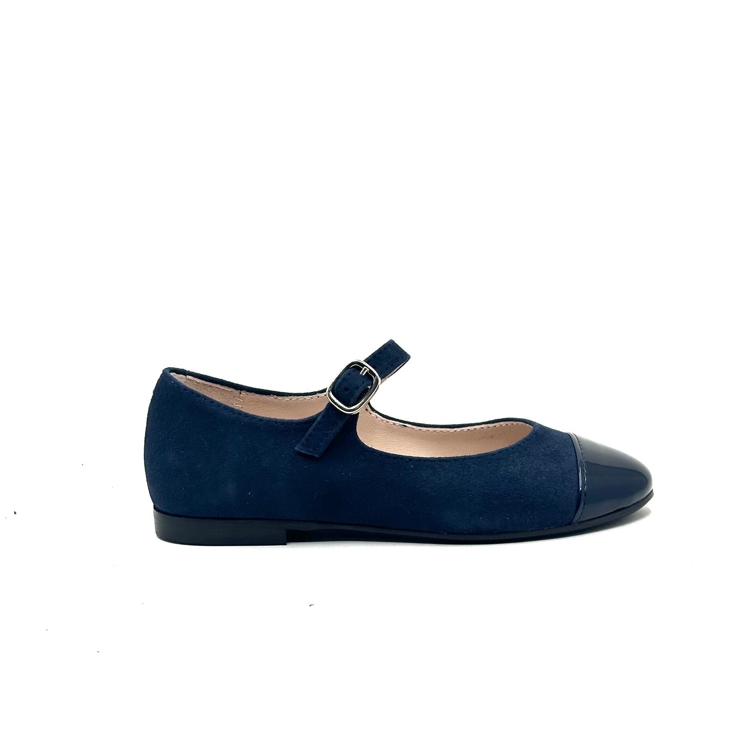 Beberlis Navy Suede Cap Toe Mary Jane