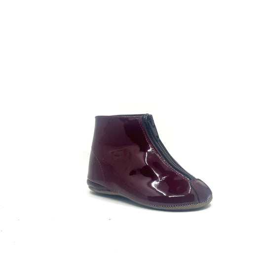 Pepe Burgundy Patent Bootie