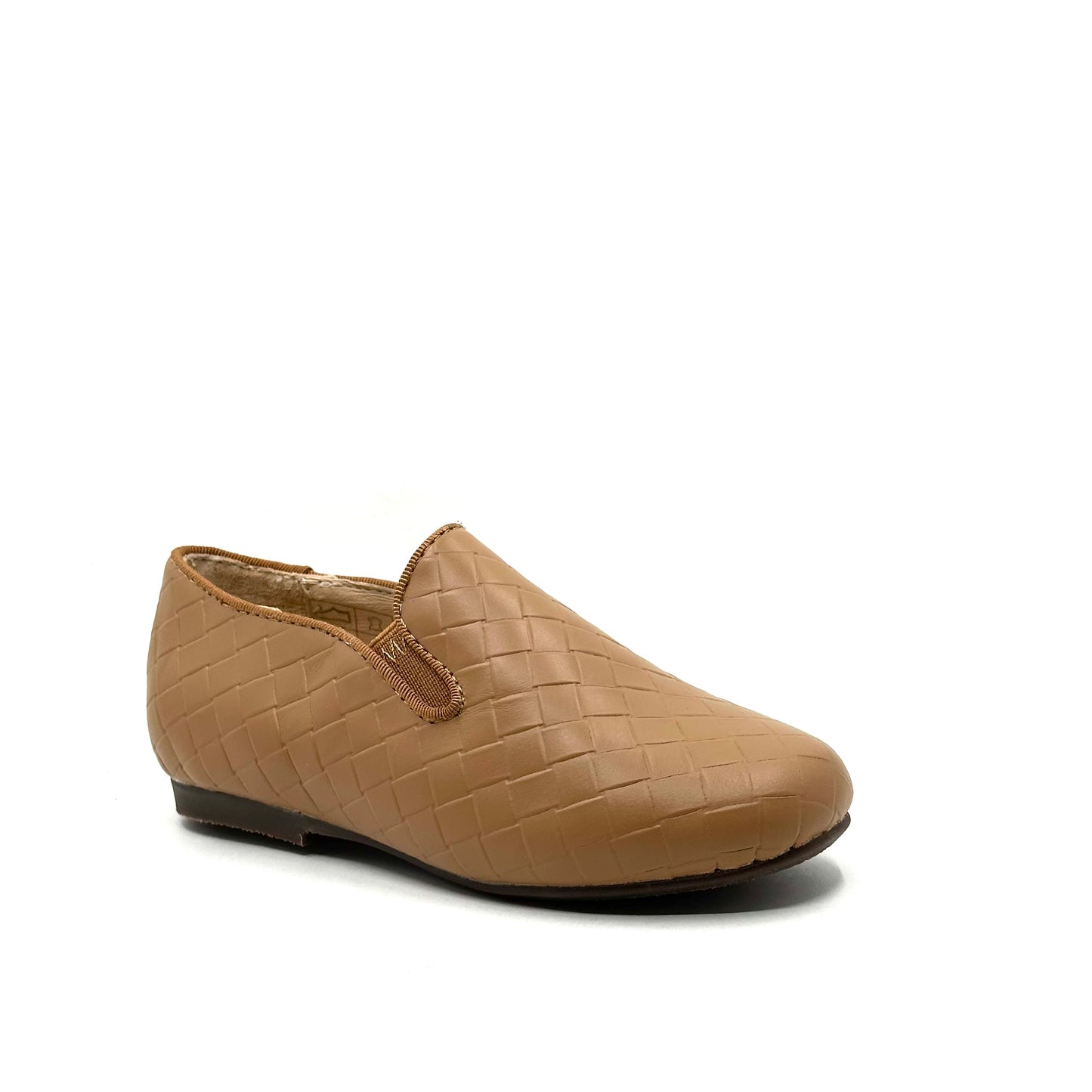 Perroquet Caramel Basketweave Smoking Loafer