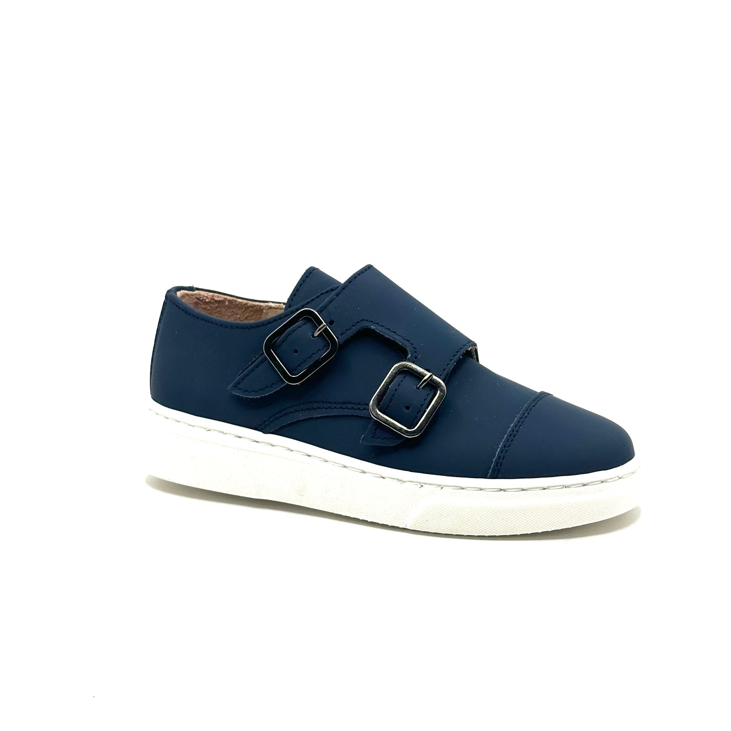 Blublonc Navy Monk Strap Sneaker Shoe