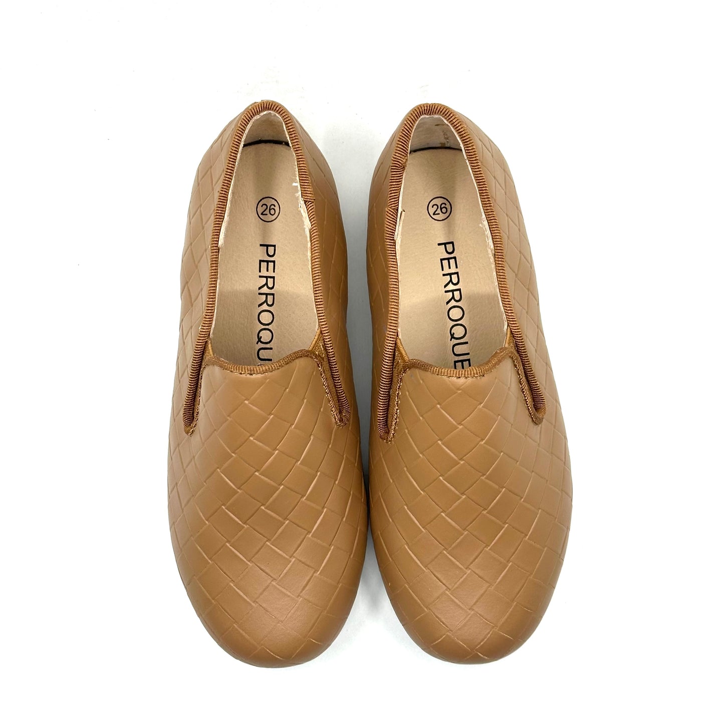 Perroquet Caramel Basketweave Smoking Loafer