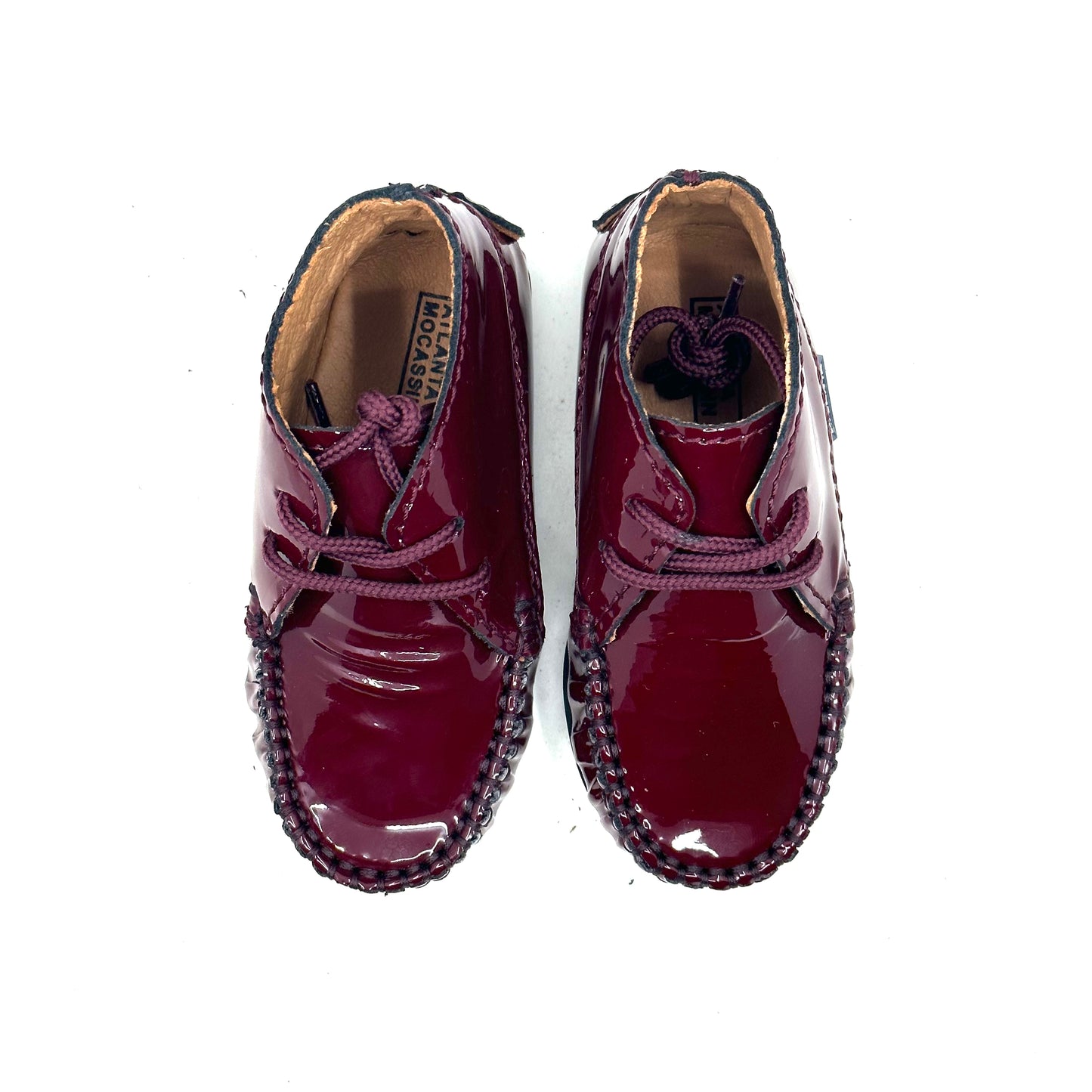 Atlanta Mocassin Burgundy Patent Bootie