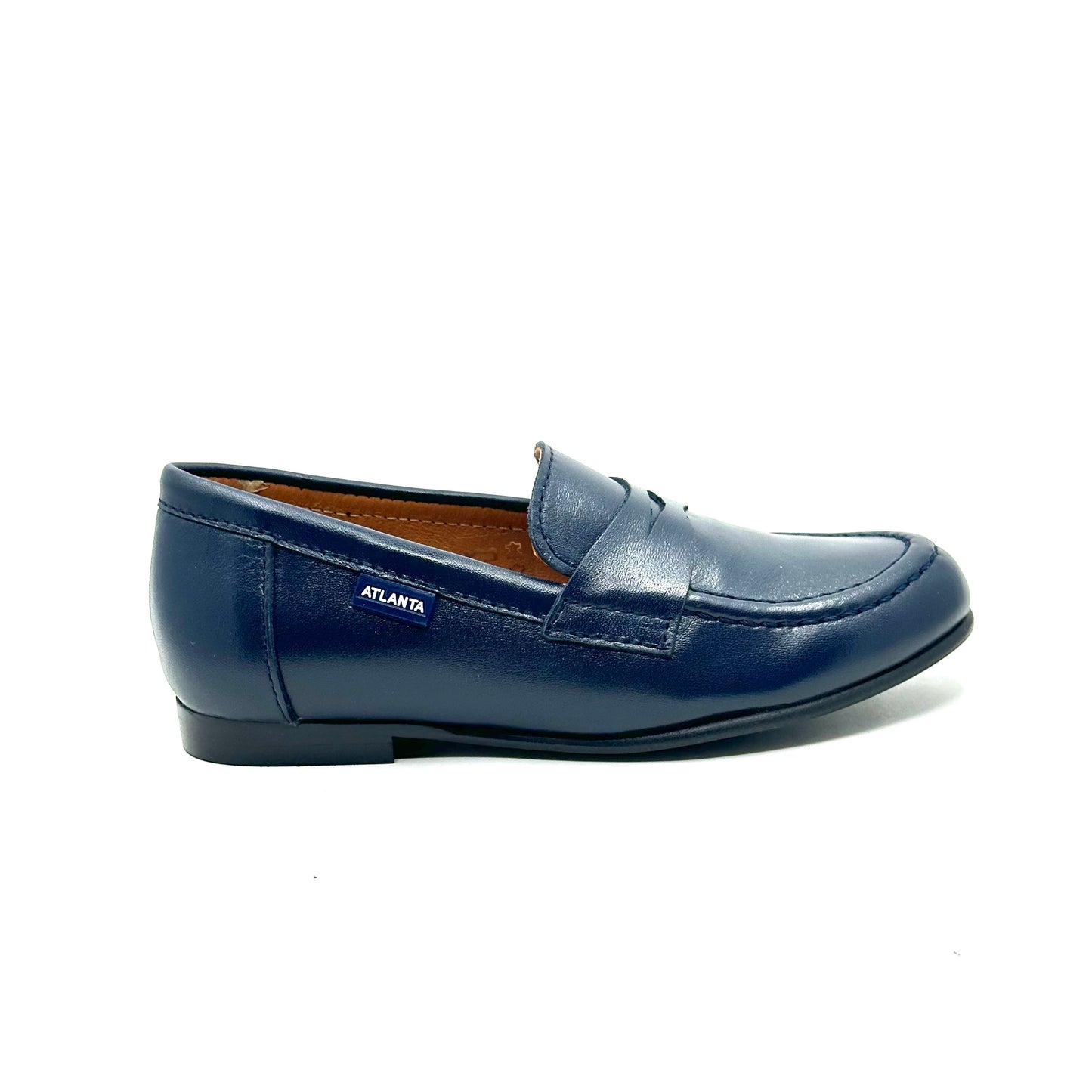 Atlanta Mocassin Navy Leather Teresa Loafer