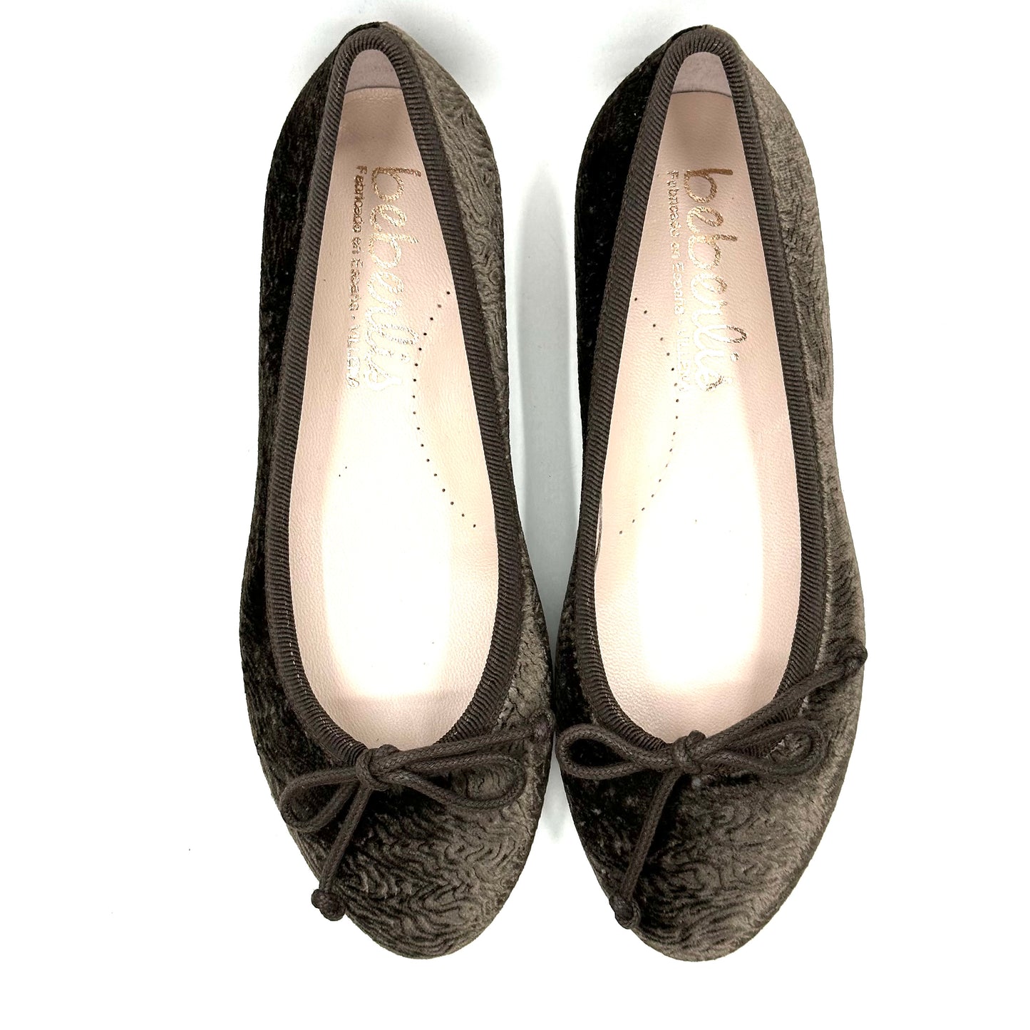 Beberlis Velvet Taupe Ballet Flat