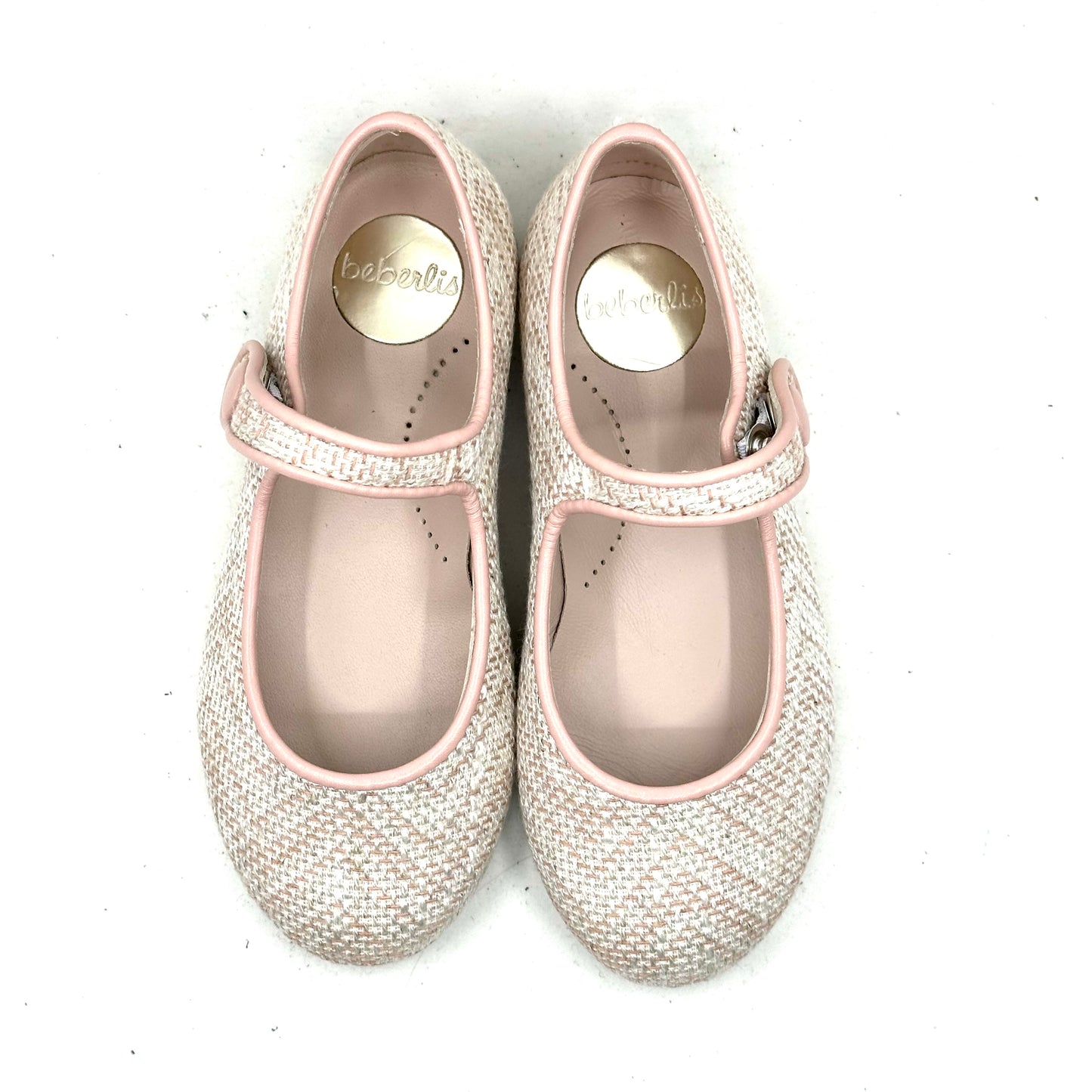 Beberlis Pink Linen Mary Jane