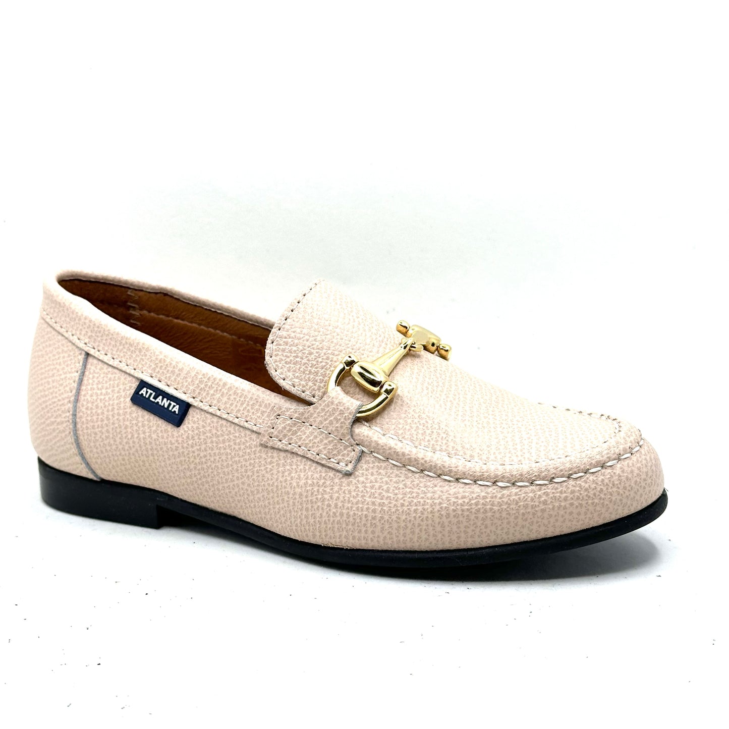 Atlanta Mocassin Teresa Natural Pink Buckle Loafer