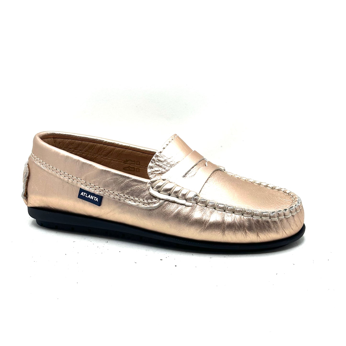 Atlanta Mocassin Rose Gold Penny Loafer