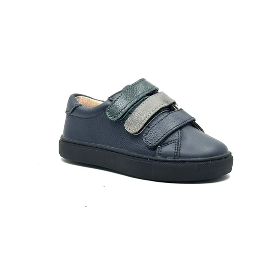 Perroquet Navy Pebbled Triple Sneaker