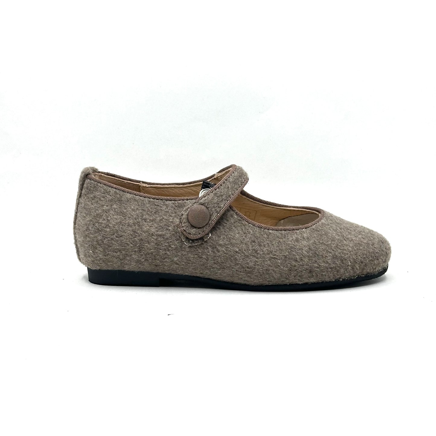 Perroquet Taupe Wool Mary Jane
