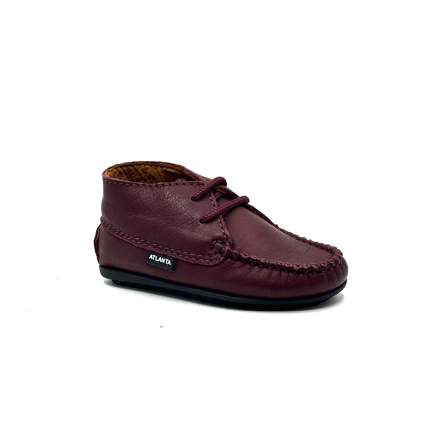 Atlanta Mocassin Burgundy Leather Bootie