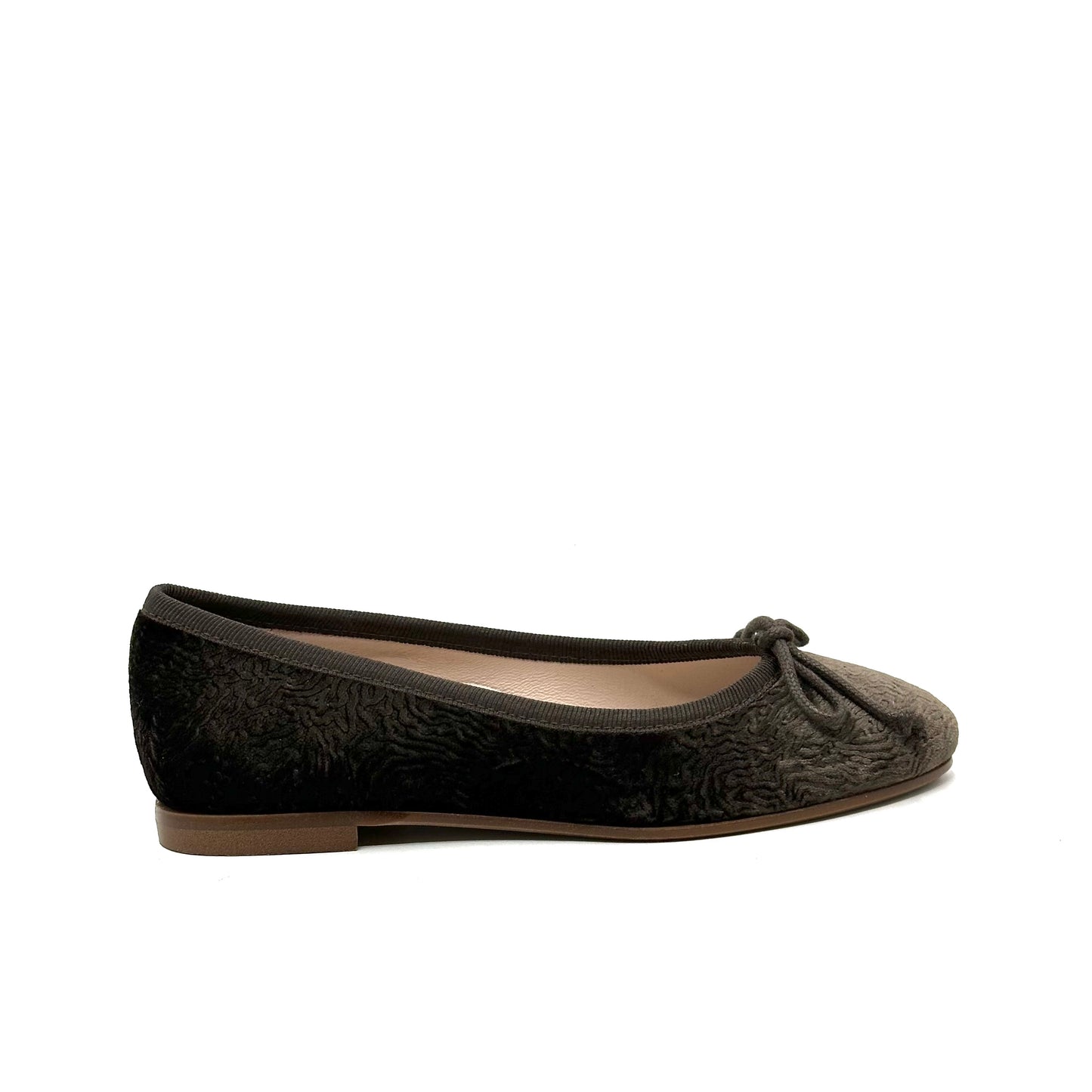 Beberlis Velvet Taupe Ballet Flat